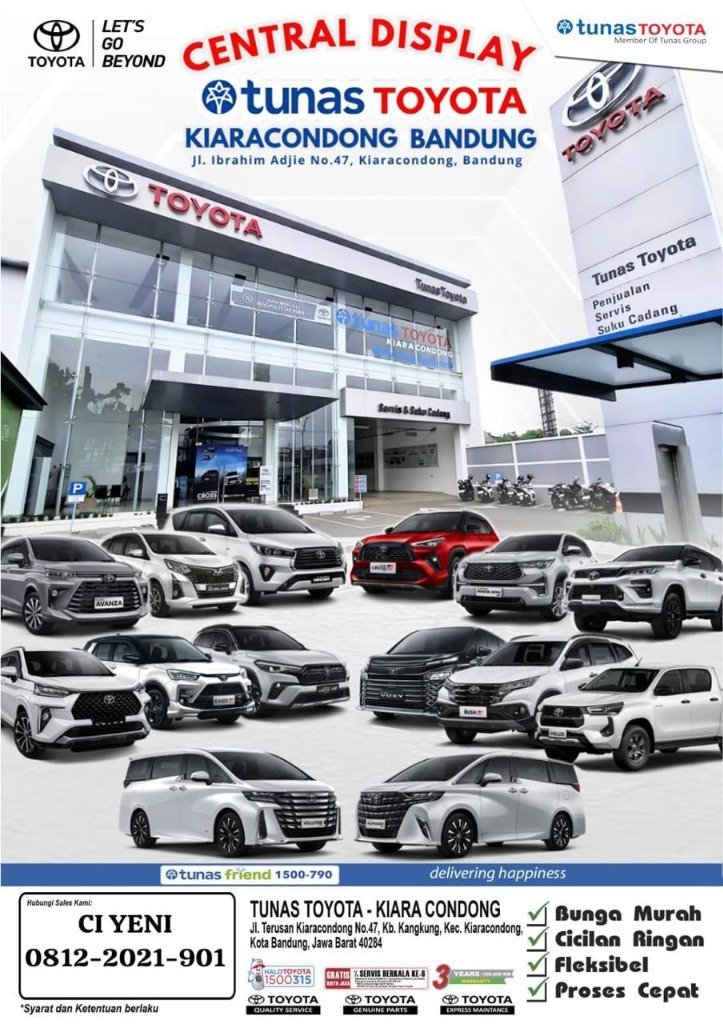 Central Display Tunas Toyota Kiara Condong Bandung - Sales CI YENNI